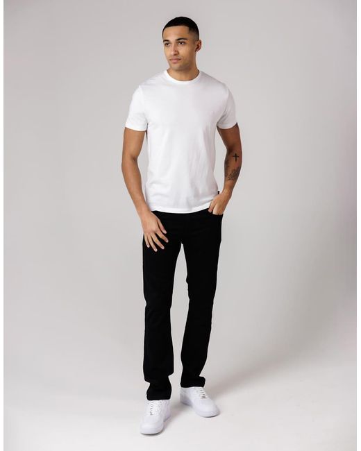French Connection Black Cotton Slim Fit Stretch Denim Jeans for men