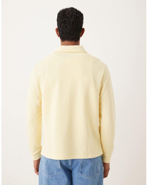 ASOS Natural Standard Fit 1/4 Zip Sweatshirt for men