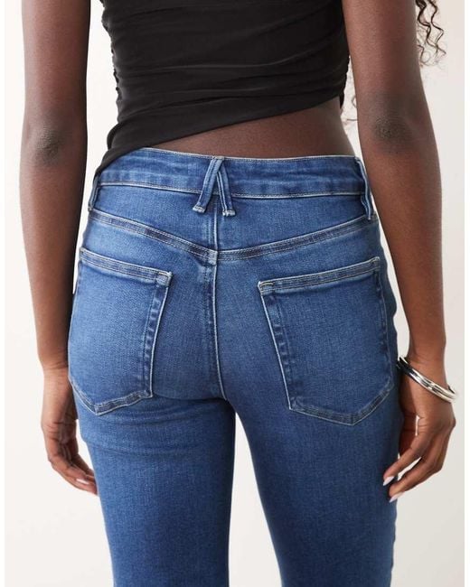GOOD AMERICAN Blue Soft Tech Good Legs Straight Leg Jeans