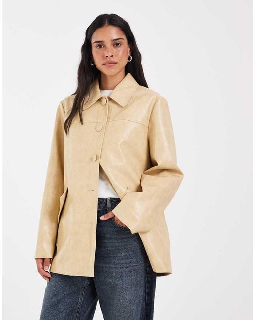 Muse Assembly Natural Maggie Leather Jacket