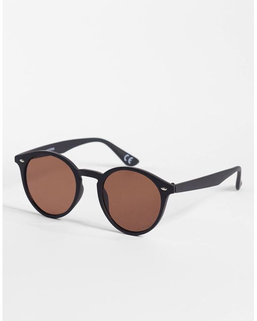 ASOS Black Round Sunglasses for men
