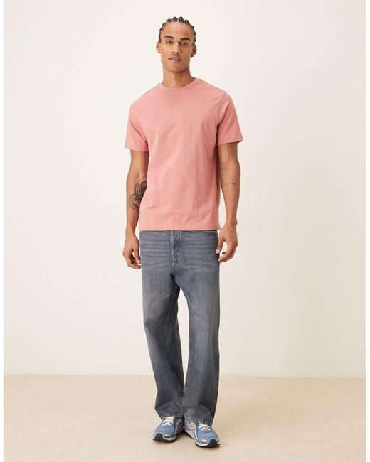 ASOS – basic-t-shirt in Red für Herren