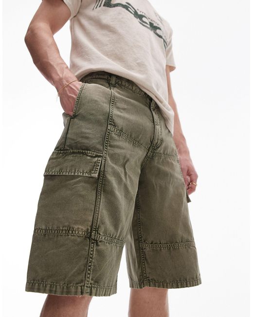 Pantalones cortos cargo s Topman de hombre de color Natural