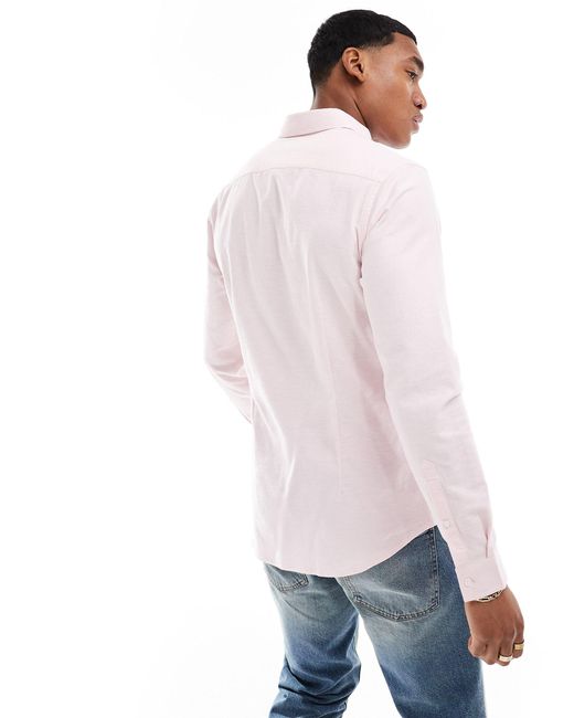 ASOS White Slim Fit Oxford Shirt for men