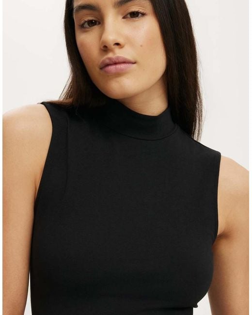 Cotton On Blue Mock Neck Tank