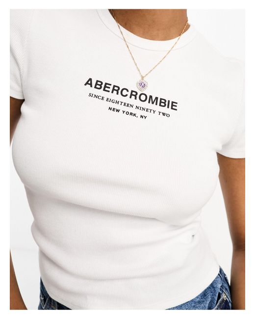 Abercrombie & Fitch – t-shirt mit logo in Weiß | Lyst AT