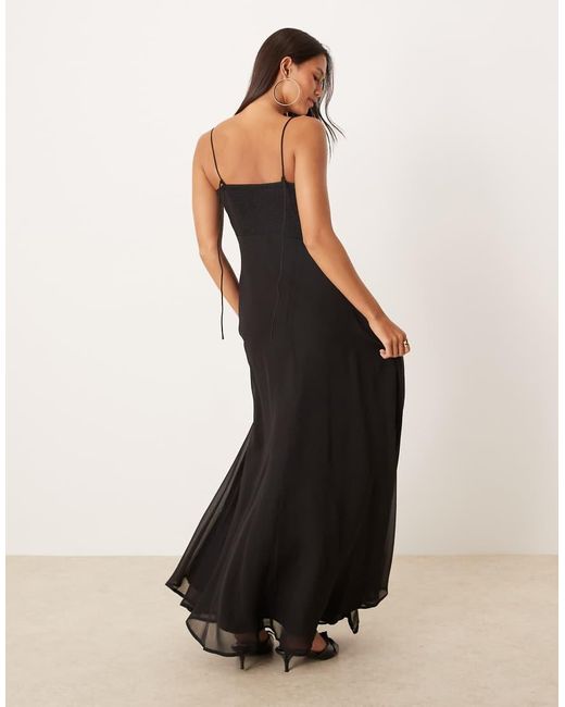 ASOS White Cami Tiered Frill Buttoned Down Maxi Dress