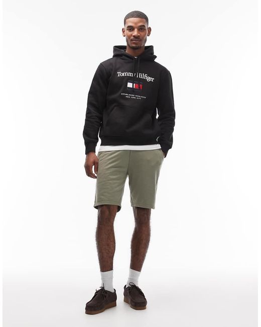 Tommy Hilfiger Black Jersey Shorts for men