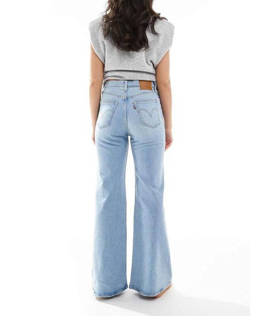 Levi's Blue Ribcage Bells High Rise Flare Jeans