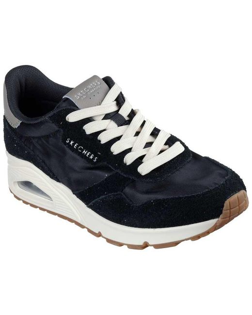 Skechers Blue Uno Vintage Dayz Leather Trainers