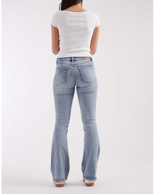 Vero Moda Blue Flash Mid Rise Flare Jeans