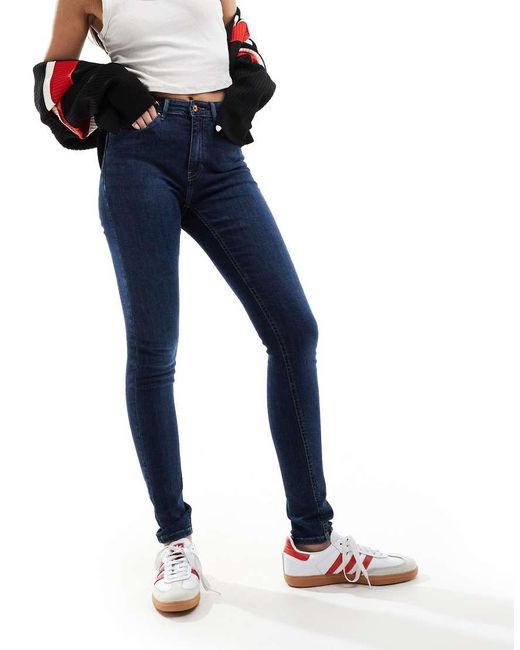 ONLY Blue High Waist Skinny Jeans