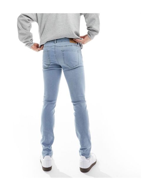 Only & Sons Blue Warp Skinny Fit Jeans for men
