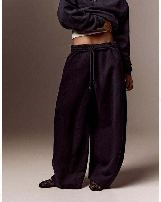 Bershka Brown Plush Parachute Trousers