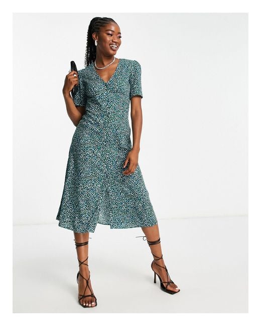 Ditsy midi cheap dress