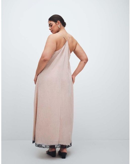ASOS Pink Asos Design Curve Cami Lace Detail Maxi Sundress