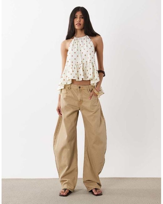 WeWoreWhat White Halter Neck Top