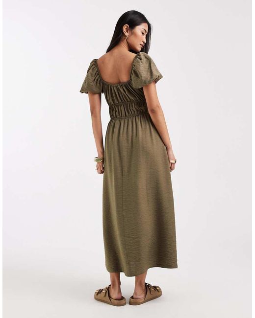 New Look Natural Milkmaid Midi Dress
