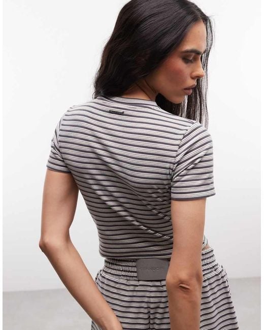 CERNUCCI Gray Crop Top