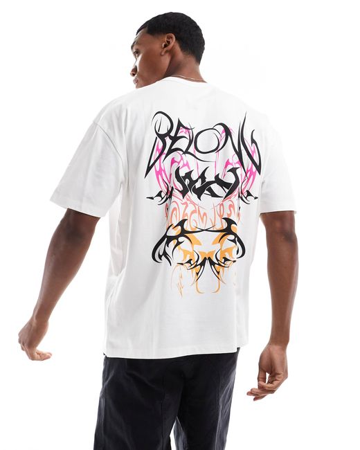 ASOS White Oversized T-shirt With Front And Back Y2k Print for men