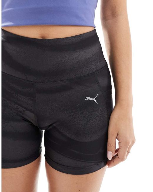Leggings Cortos De 5" Negros Con Estampado De Camuflaje Run Velocity De PUMA de color Blue