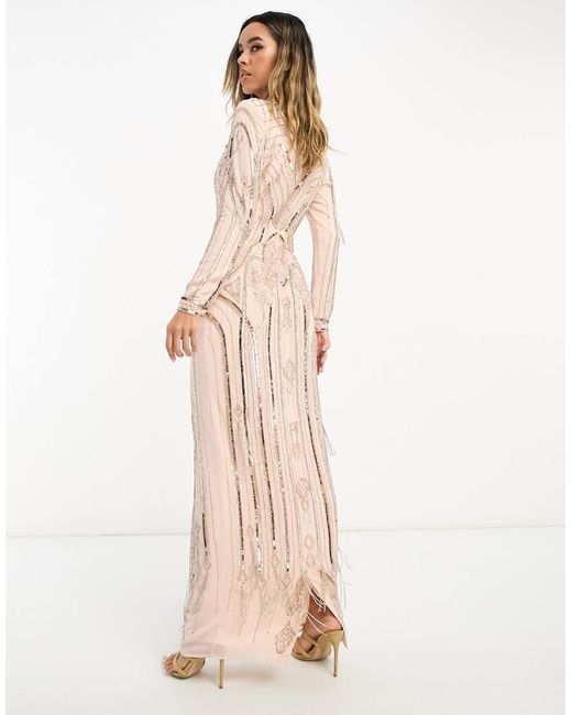asos design maxi dress with art nouveau embellishment ASOS | Dresses | Asos Design Maxi Dress With Art Nouveau Embellishment