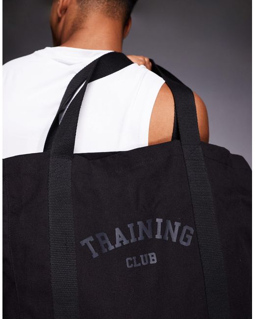 4505 Blue Training Club Canvas Gym Tote Bag for men