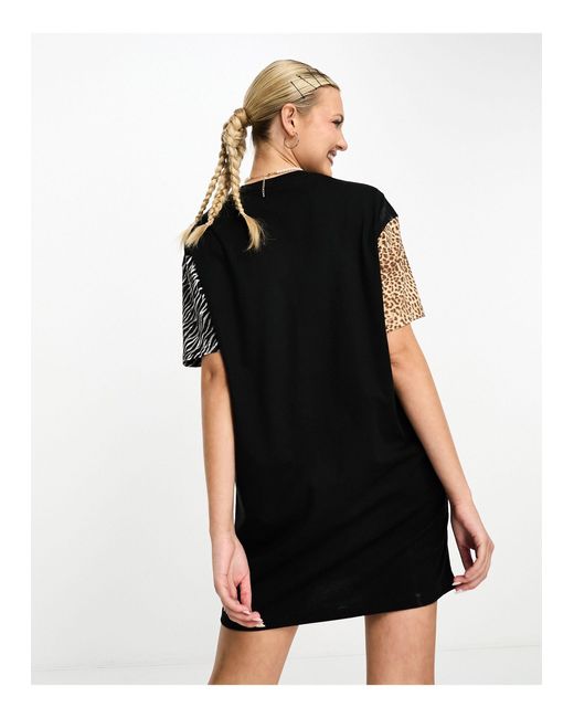 Vans Black Wyld Leopard Print T-shirt Dress