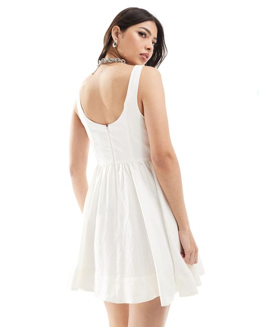 Forever New White Corset Style Mini Dress