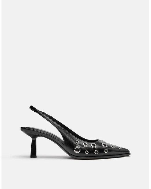Pull&Bear Black Studded High-heel Shoes