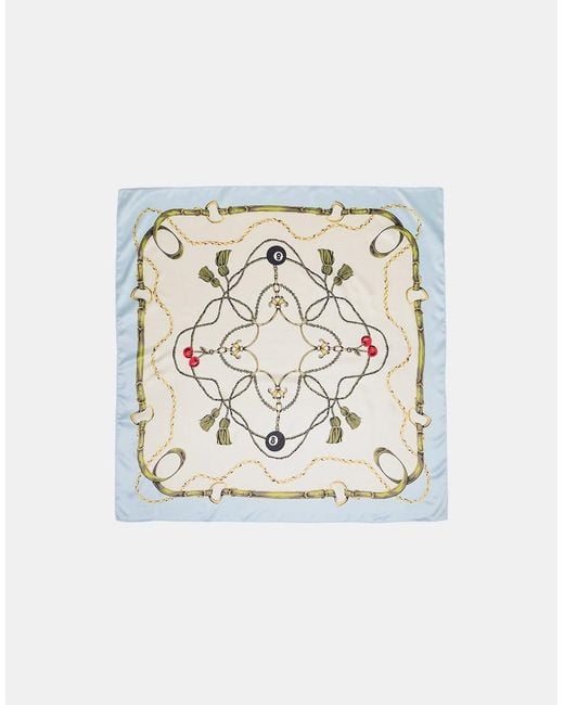 Stradivarius White Pom-pom Scarf