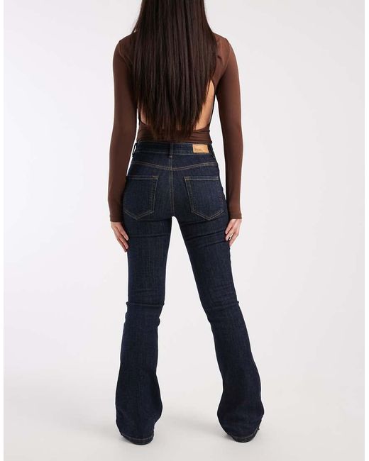 Vero Moda Blue Flash Mid Rise Flare Jeans