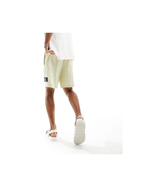 Calvin Klein White Linen Shorts for men