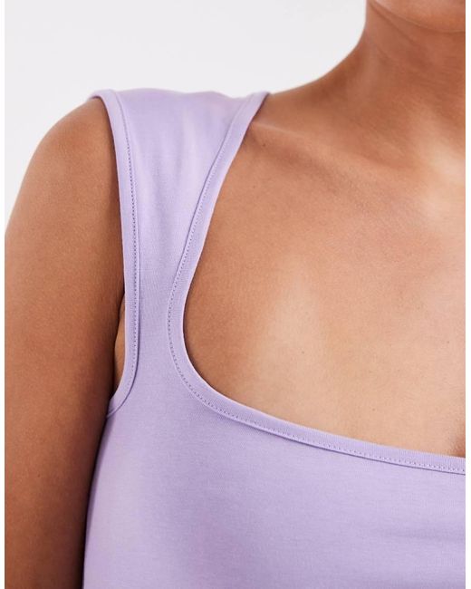 JJXX White Square Neck Top