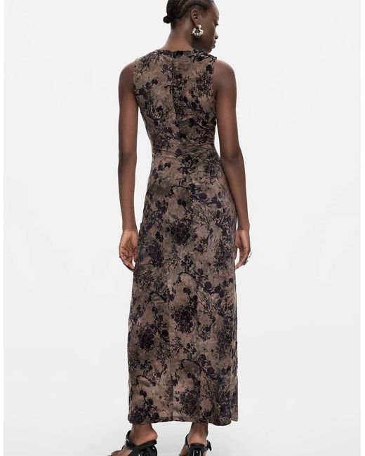 Desigual White Flocked Maxi Dress