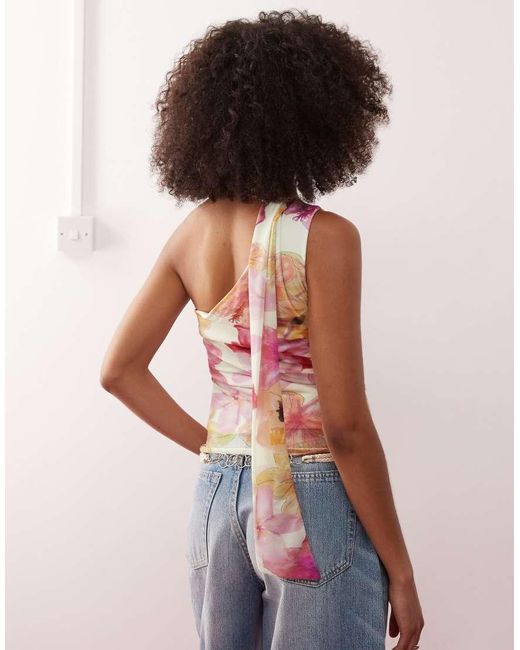 Reclaimed Vintage Multicolor Slash Neck Tank Top