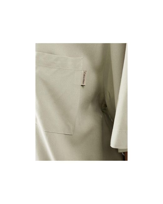 Calvin Klein White Woven Sleep Shirt And Short Set