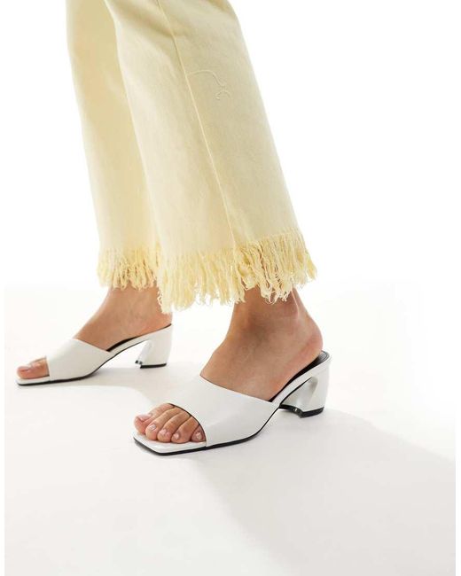 Raid Metallic Saanvi Block Heeled Mules