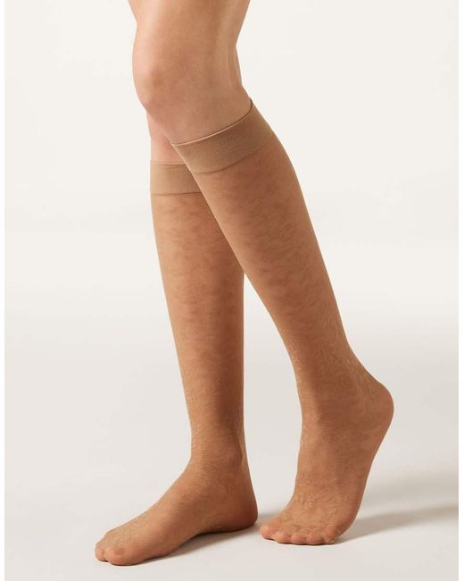 Calzedonia Natural Lace Knee-High Socks