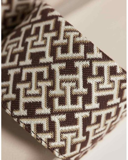 Tommy Hilfiger Natural Monogram Pool Slider