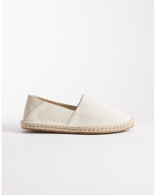 ASOS White Espadrilles With Step Down for men