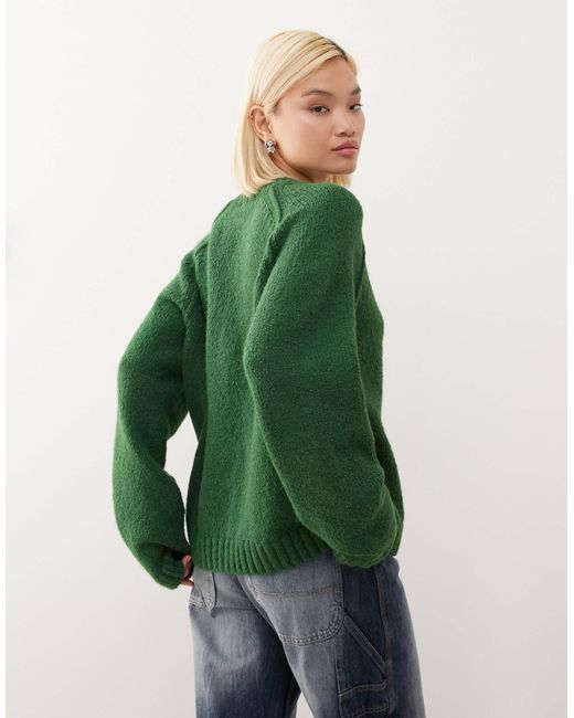 Weekday Green Oversized Jumper