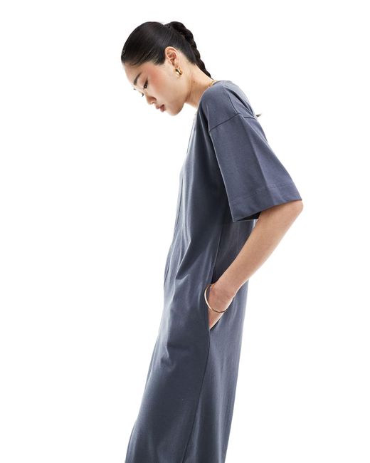 ASOS Blue Oversized T-shirt Jumpsuit With Pockets