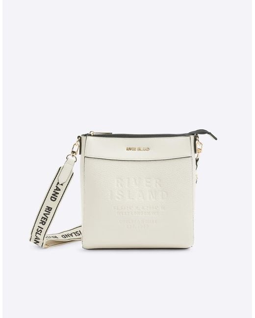 River Island Natural Embossed Cross Body Bag