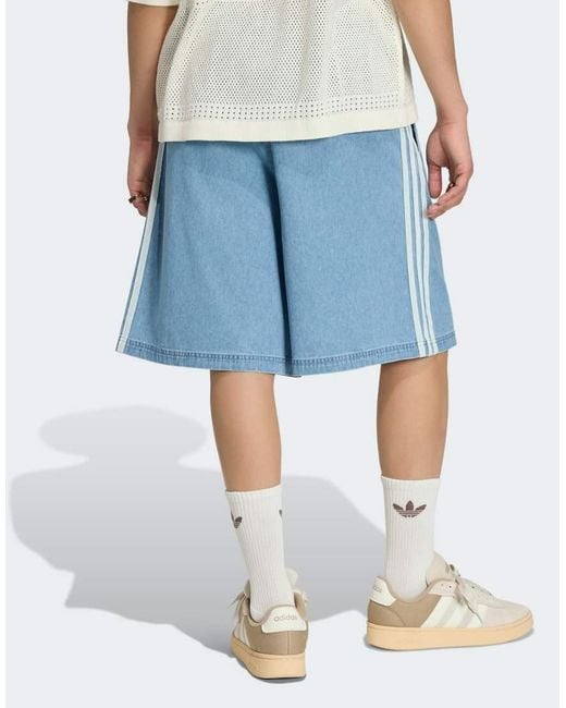 Adidas Originals Blue Lifestyle Denim Chino Shorts Kx1192 for men