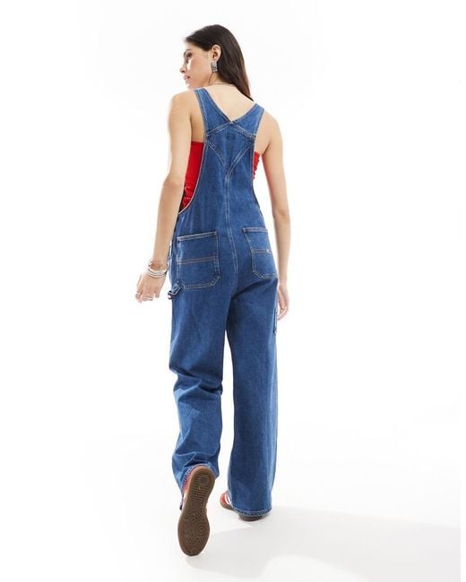 Tommy Hilfiger Blue Retro Flag Dungarees