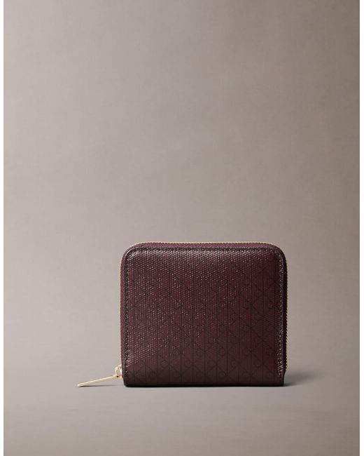 Calvin Klein Brown Square Zip Purse