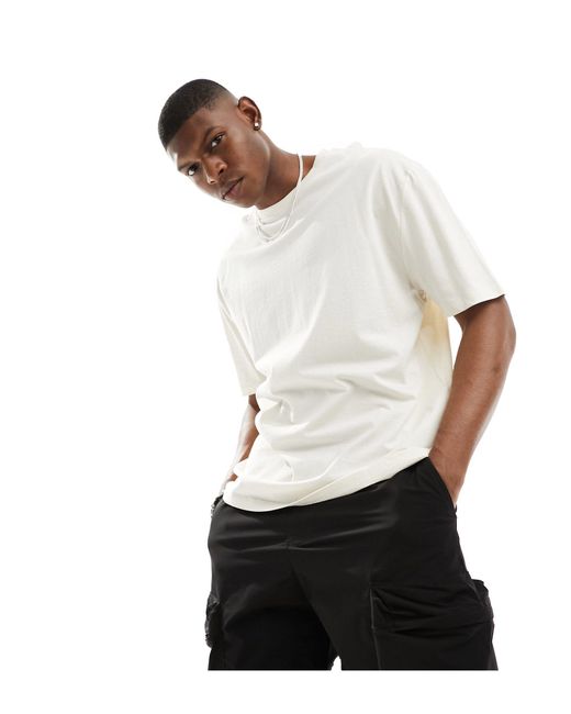 T-shirt oversize à imprimé fleuri au dos - blanc ASOS pour homme en coloris White