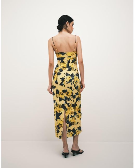 ASOS Blue Structured Cotton Cami Maxi Sundress With Bust Detail