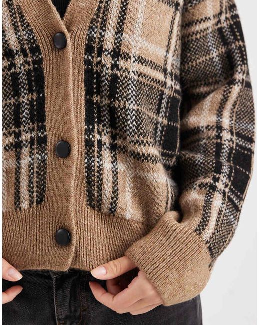 New Look Blue Plaid Cardigan